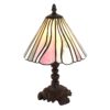 Béžovo-růžová stolní lampa Tiffany Tasia - Ø 20*34 cm E14/max 1*25W Clayre & Eef Clayre & Eef www.eLovci.cz