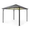 Blumfeldt Pantheon Solid Sky Ambient Solar, pavilon s šedou střechou, 3 × 3 m, polykarbonát, hliník Blumfeldt www.eLovci.cz