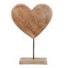 Dřevěná dekorace srdce na podstavci Heart wood - 30*8*43 cm Clayre & Eef Clayre & Eef www.eLovci.cz