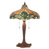 Hnědá stolní lampa Tiffany Vaganto - Ø 41*60 cm E27/max 2*60W Clayre & Eef Clayre & Eef www.eLovci.cz