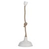 Kovová závěsná lampa na provazu Cupidon – Ø 25*16 cm E27/max 1*60W Clayre & Eef Clayre & Eef www.eLovci.cz