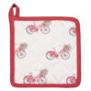 Kuchyňská bavlněná chňapka pro děti Red Bicycle - 16*16 cm Clayre & Eef Clayre & Eef www.eLovci.cz