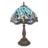 Modrá stolní lampa Tiffany s vážkami ButterFly - Ø 31*43 cm E27/max 1*40W Clayre & Eef Clayre & Eef www.eLovci.cz