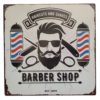 Nástěnná kovová cedule Barber Shop - 30*30 cm Ostatní Ostatní www.eLovci.cz