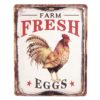 Nástěnná kovová cedule Farm Fresh Eggs - 20*25 cm Ostatní Ostatní www.eLovci.cz