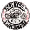 Nástěnná kovová cedule na zeď New York Motorcycle - Ø 35*2 cm Clayre & Eef Clayre & Eef www.eLovci.cz