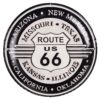 Nástěnná kovová cedule na zeď Route 66 - Ø 35*2 cm Clayre & Eef Clayre & Eef www.eLovci.cz