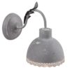 Nástěnná šedá vintage lampa - 15*26*24 cm Clayre & Eef Clayre & Eef www.eLovci.cz