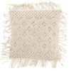 Přírodně bílý polštář s drhaným vzorem Macramé Cosy - 50*12*50 cm J-Line by Jolipa J-Line by Jolipa www.eLovci.cz