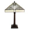 Pyramidová stolní lampa Tiffany Ova - 31*31*48 cm E27/max 1*60W Clayre & Eef Clayre & Eef www.eLovci.cz