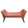 Růžová sametová pohovka / lavice s opěrkami Lounge Sofa - 117*45*63 cm Clayre & Eef Clayre & Eef www.eLovci.cz