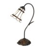 Stolní Tiffany lampa hnědé pruhy BrownLine - 30*17*48 cm E14/max 1*25W Clayre & Eef Clayre & Eef www.eLovci.cz