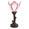 Stolní lampa Tiffany Folwia Pink - Ø18*32 cm E14/max 1*25W Clayre & Eef Clayre & Eef www.eLovci.cz