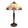 Stolní lampa Tiffany s béžovým stínidlem Faone - Ø 39*63 cm E27/max 2*60W Clayre & Eef Clayre & Eef www.eLovci.cz