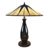 Stolní lampa Tiffany s béžovým stínidlem Paonne - Ø 48*60 cm E27/max 2*60W Clayre & Eef Clayre & Eef www.eLovci.cz