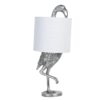 Stříbrná stolní lampa Plaměňák s bílým stínidlem - Ø 20*50 cm E27/max 1*60W Clayre & Eef Clayre & Eef www.eLovci.cz