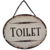 Závěsná kovová cedule s řetízkem Toilet - 25*20 cm Ostatní Ostatní www.eLovci.cz